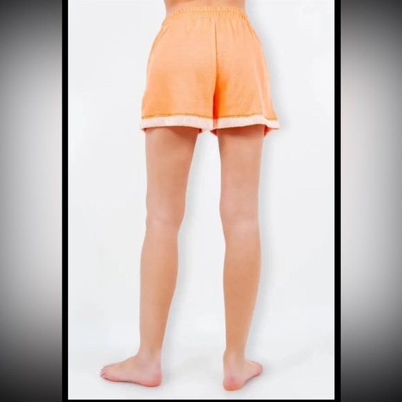 J Her Oversize Banded Top and LoopTerry Pocket Short Set- Orange - Picture 6 of 9